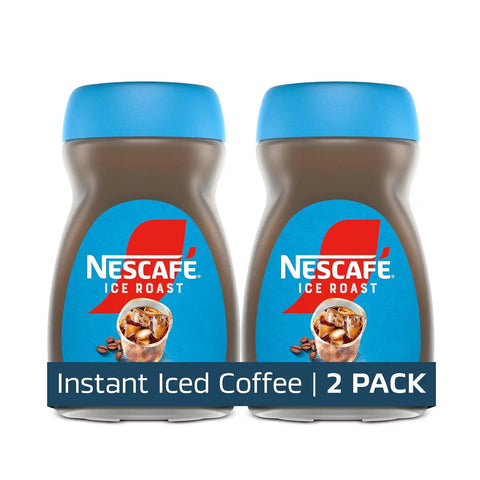 NESCAFÉ Ice Roast Instant Iced Coffee, 2 Jars 6 oz | Instant coffee, roasted for iced; 2 jars, 6 oz each