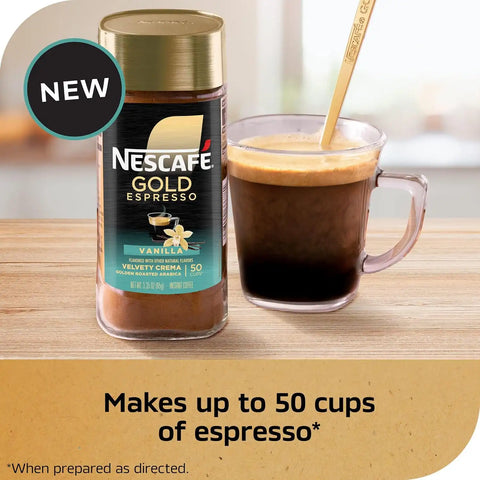 Nescafe Gold Espresso Vanilla Flavored Instant Coffee, 3.5 Oz 3.35 oz