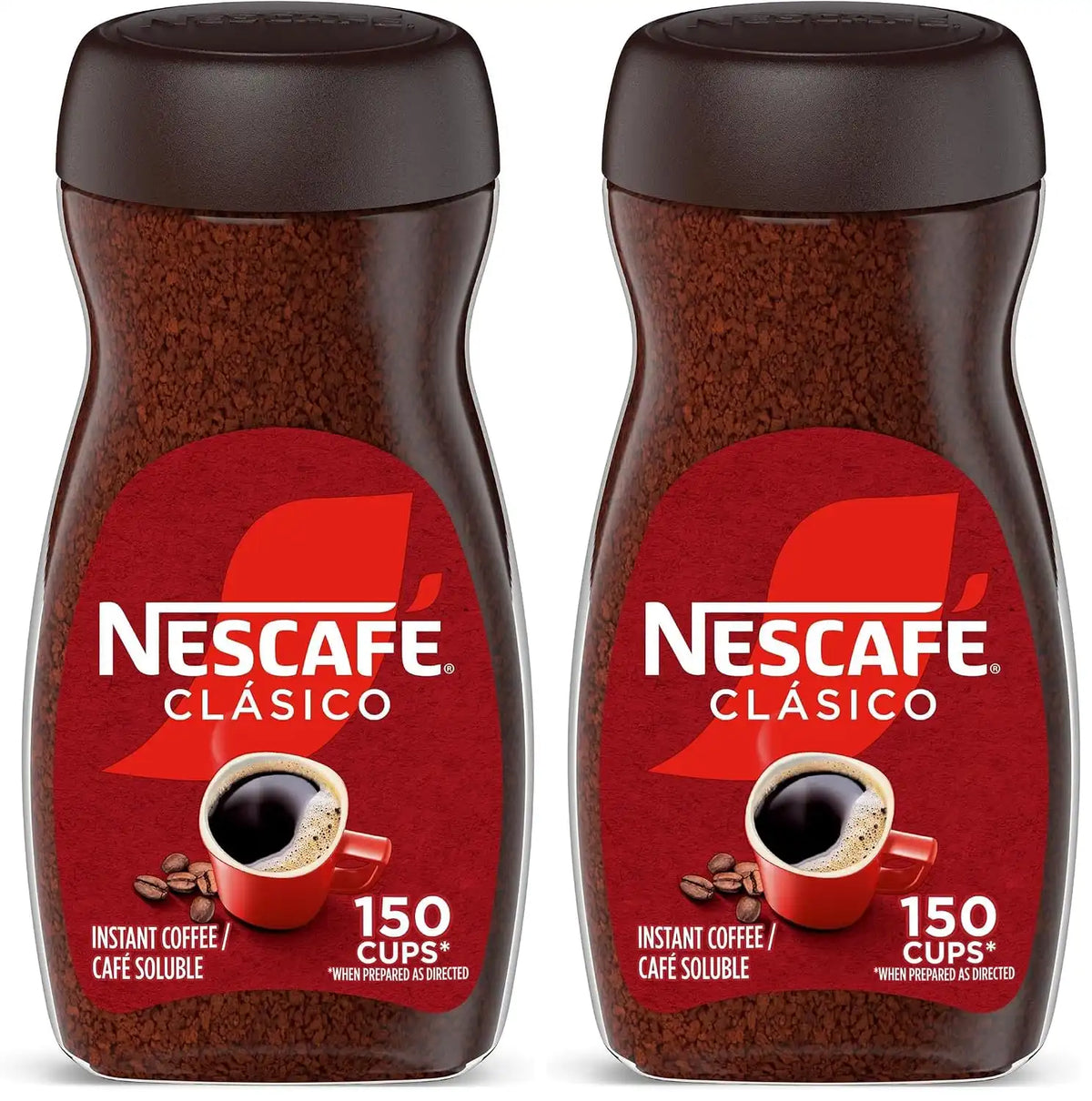 Nescafe Dark Roast Instant Coffee | Clasico | 10.5 oz Jar | Pack of 2
