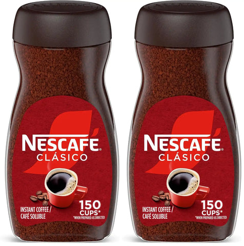 Nescafe Dark Roast Instant Coffee | Clasico | 10.5 oz Jar | Pack of 2