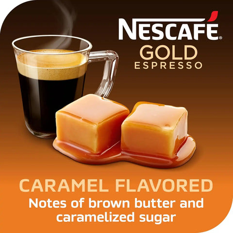 Nescafe Gold Espresso Caramel Flavored Instant Coffee, 3.5 Oz 3.35 oz