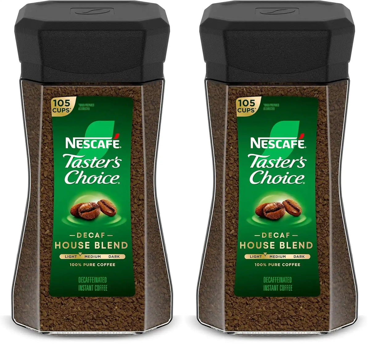 NESCAFÉ Taster's Choice Instant Coffee,Medium Light Roast Coffee,Decaf House Blend,(7 Oz Each),(Pack of 4)